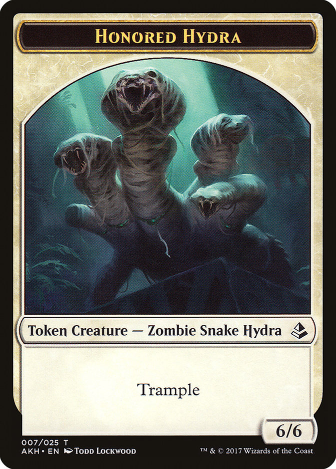 Honored Hydra // Warrior Double-Sided Token [Amonkhet Tokens] | Red Riot Games CA