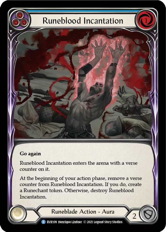 Runeblood Incantation (Blue) [EVR109] (Everfest)  1st Edition Rainbow Foil | Red Riot Games CA