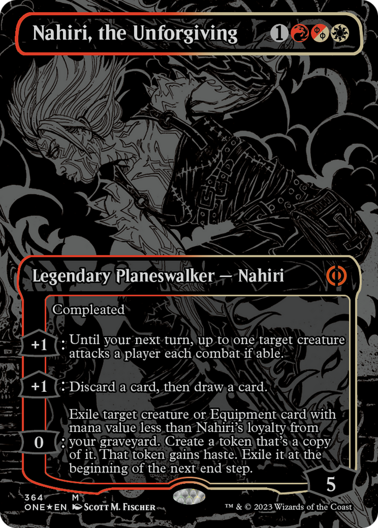 Nahiri, the Unforgiving (Oil Slick Raised Foil) [Phyrexia: All Will Be One] | Red Riot Games CA
