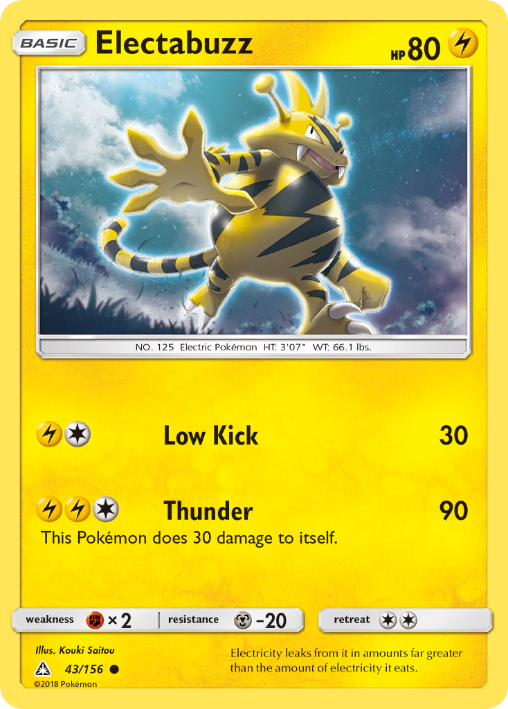 Electabuzz (43/156) [Sun & Moon: Ultra Prism] | Red Riot Games CA