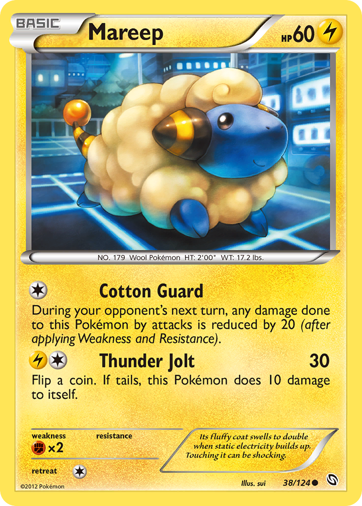 Mareep (38/124) [Black & White: Dragons Exalted] | Red Riot Games CA
