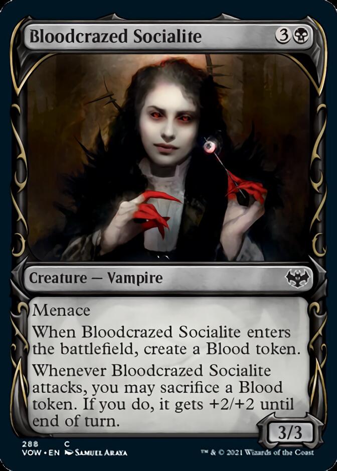Bloodcrazed Socialite (Showcase Fang Frame) [Innistrad: Crimson Vow] | Red Riot Games CA