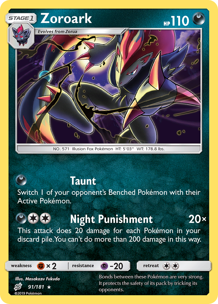 Zoroark (91/181) [Sun & Moon: Team Up] | Red Riot Games CA