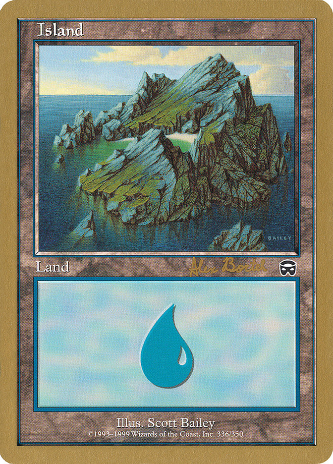 Island (ab336) (Alex Borteh) [World Championship Decks 2001] | Red Riot Games CA