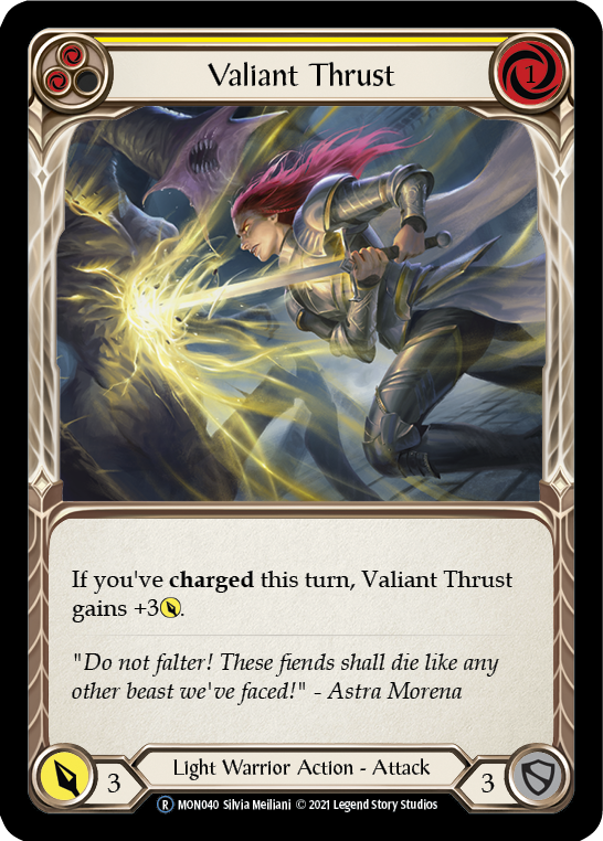 Valiant Thrust (Yellow) [U-MON040] (Monarch Unlimited)  Unlimited Normal | Red Riot Games CA