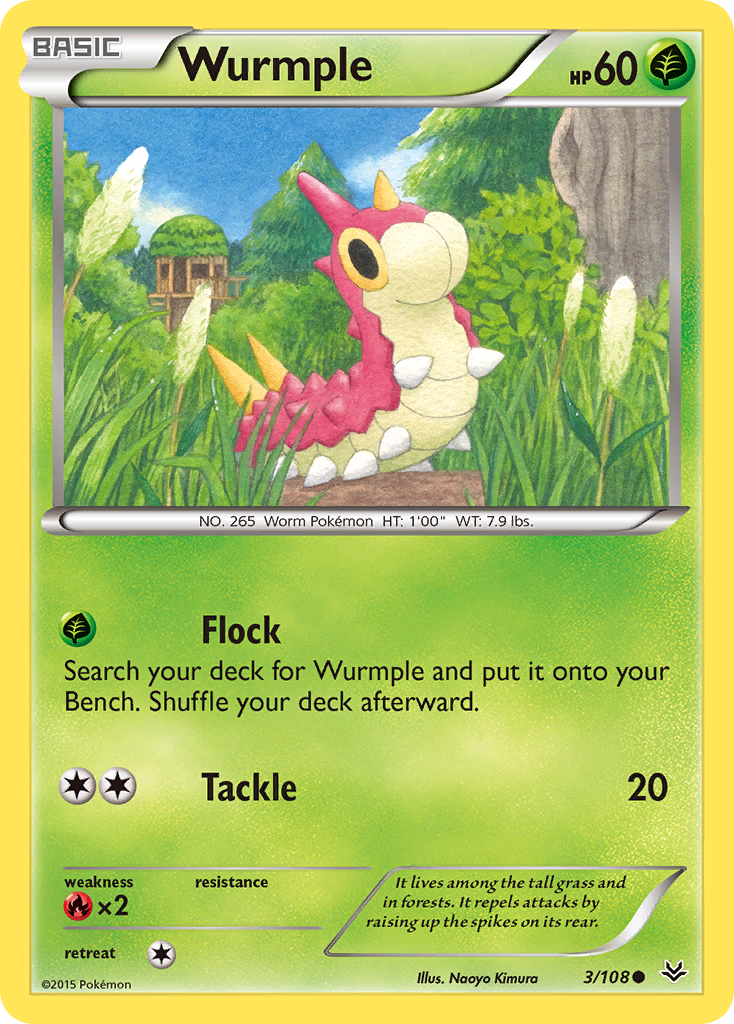 Wurmple (3/108) [XY: Roaring Skies] | Red Riot Games CA