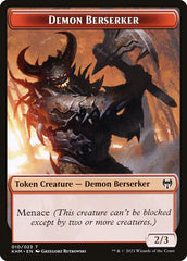 Treasure // Demon Berserker Double-Sided Token [Kaldheim Tokens] | Red Riot Games CA