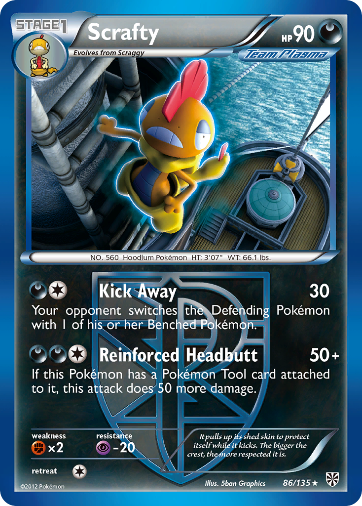 Scrafty (86/135) [Black & White: Plasma Storm] | Red Riot Games CA