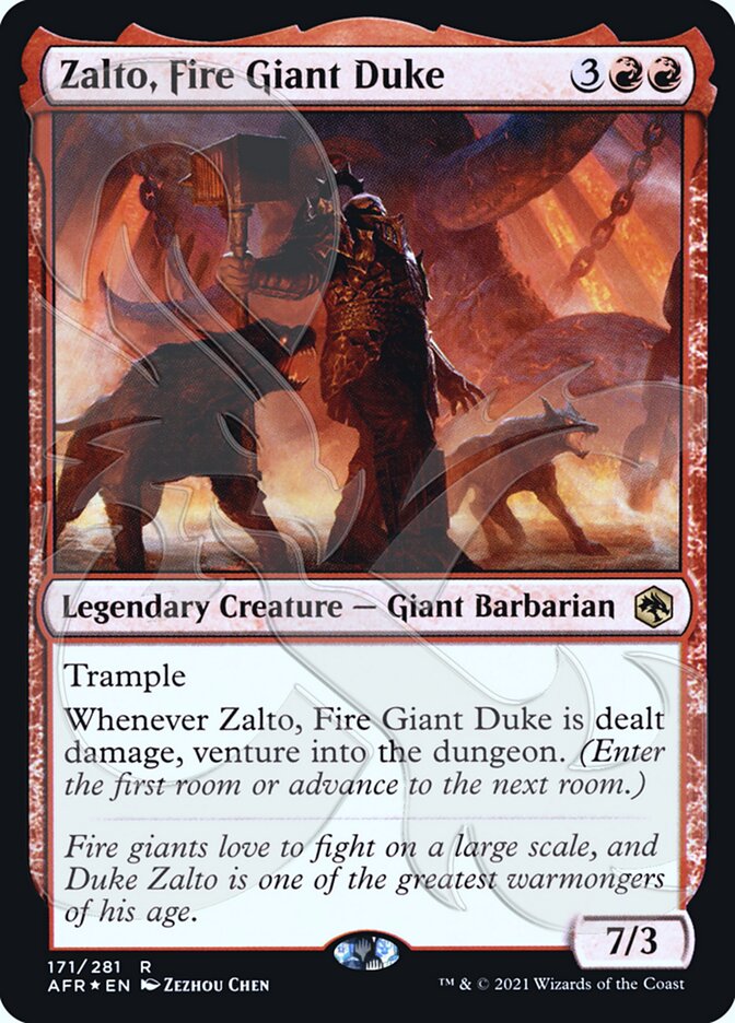 Zalto, Fire Giant Duke (Ampersand Promo) [Dungeons & Dragons: Adventures in the Forgotten Realms Promos] | Red Riot Games CA