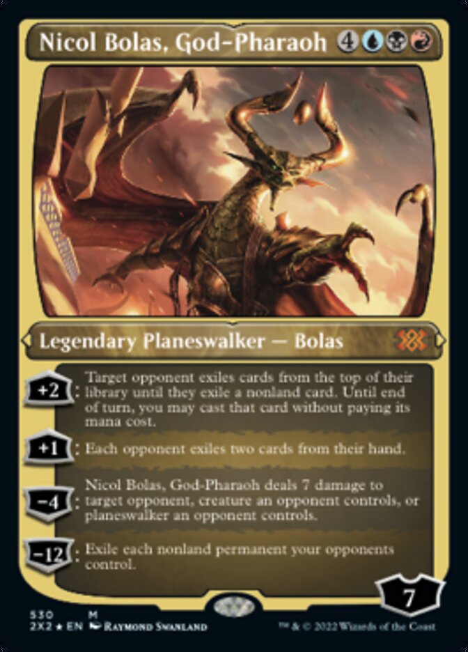 Nicol Bolas, God-Pharaoh (Foil Etched) [Double Masters 2022] | Red Riot Games CA