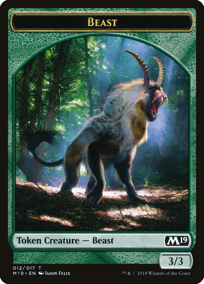 Beast Token [Core Set 2019 Tokens] | Red Riot Games CA