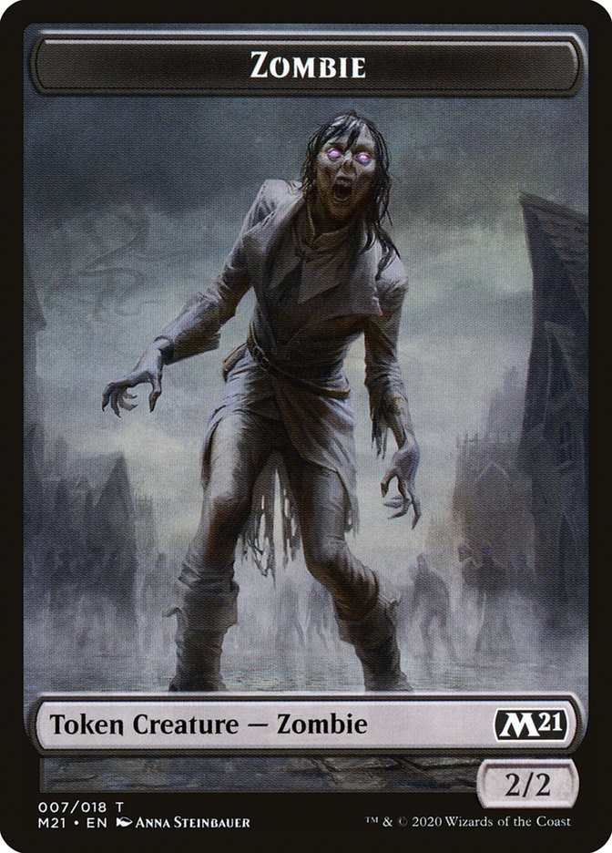 Construct // Zombie Double-Sided Token [Core Set 2021 Tokens] | Red Riot Games CA