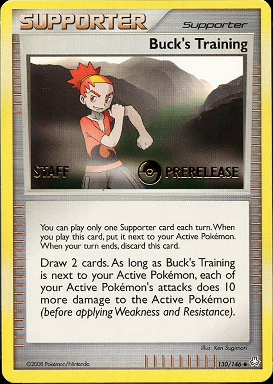 Buck's Training (130/146) (Staff Prerelease Promo) [Diamond & Pearl: Legends Awakened] | Red Riot Games CA