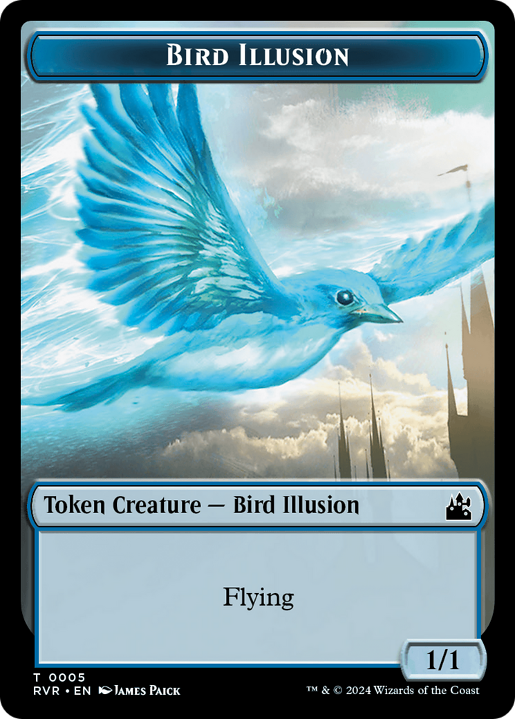 Bird // Bird Illusion Double-Sided Token [Ravnica Remastered Tokens] | Red Riot Games CA