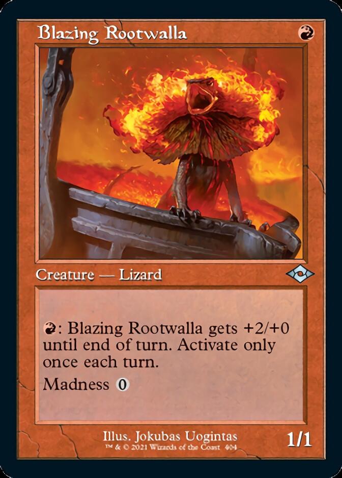 Blazing Rootwalla (Retro Foil Etched) [Modern Horizons 2] | Red Riot Games CA
