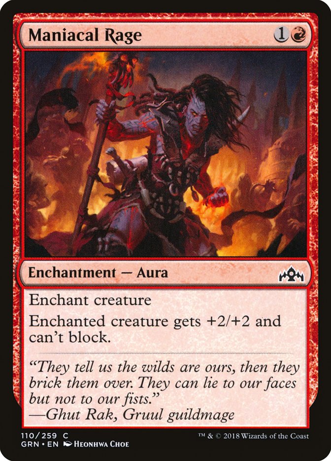 Maniacal Rage [Guilds of Ravnica] | Red Riot Games CA