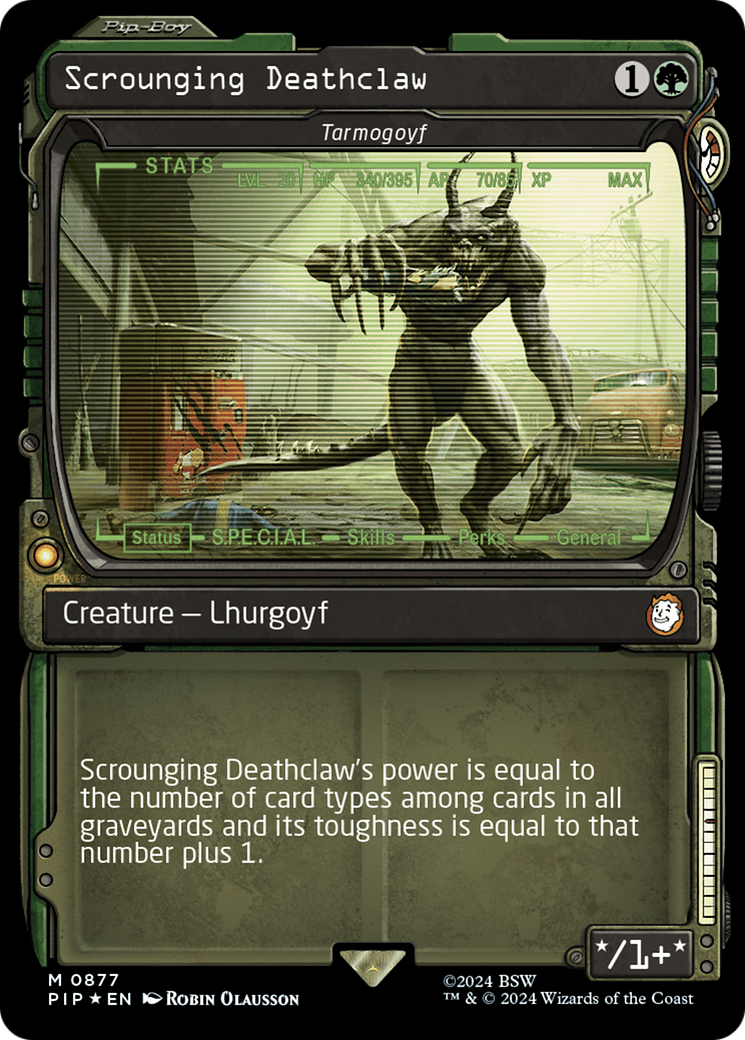 Scrounging Deathclaw - Tarmogoyf (Showcase) (Surge Foil) [Fallout] | Red Riot Games CA