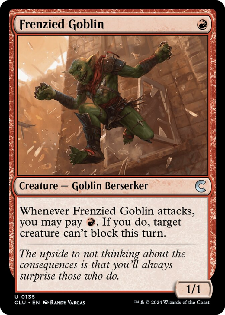 Frenzied Goblin [Ravnica: Clue Edition] | Red Riot Games CA