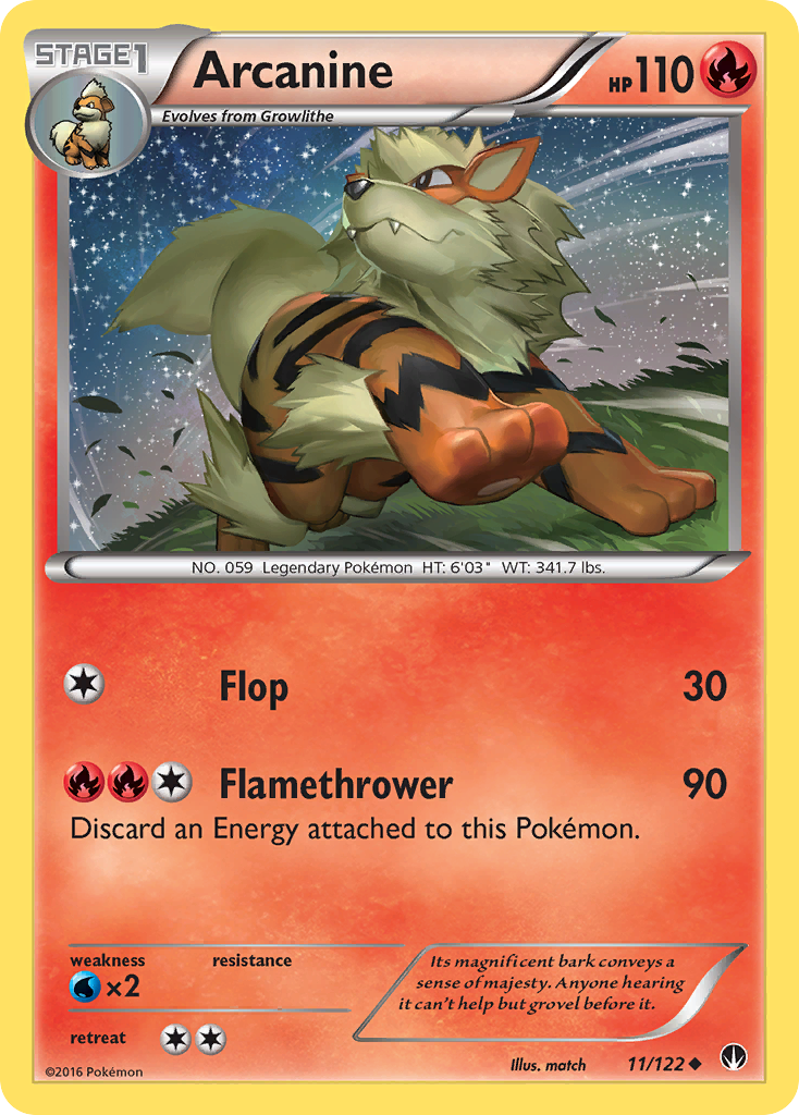Arcanine (11/122) [XY: BREAKpoint] | Red Riot Games CA