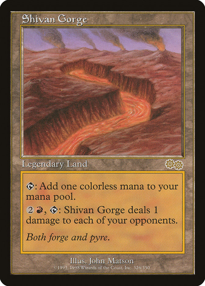 Shivan Gorge [Urza's Saga] | Red Riot Games CA