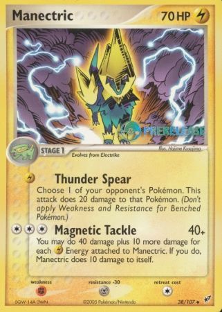 Manectric EX (38/107) (Deoxys Prerelease Promo) [Nintendo: Black Star Promos] | Red Riot Games CA