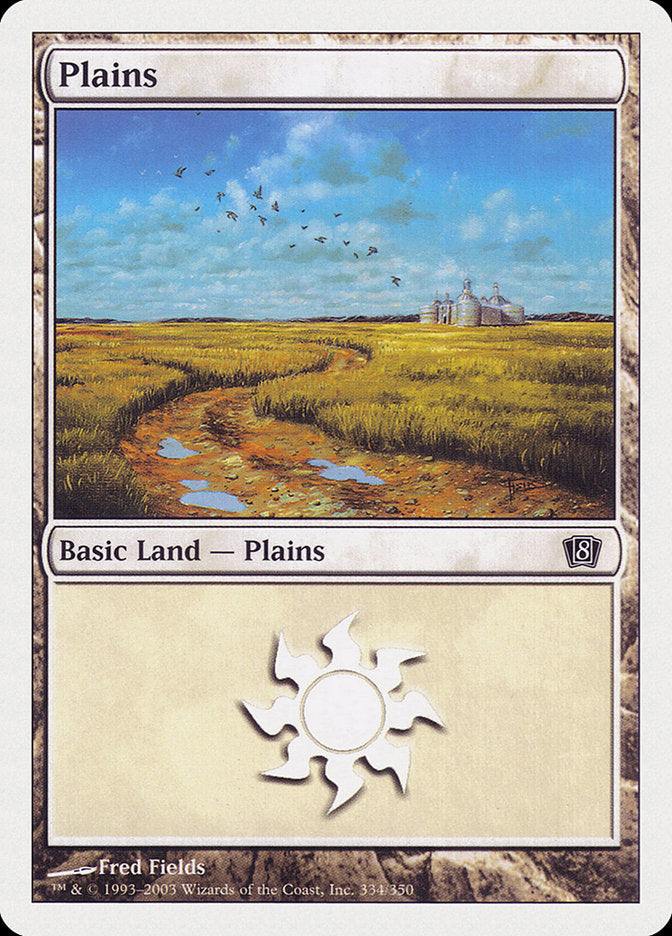 Plains (334) [Eighth Edition] | Red Riot Games CA