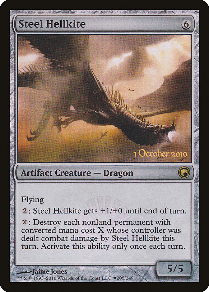 Steel Hellkite [Scars of Mirrodin Prerelease Promos] | Red Riot Games CA