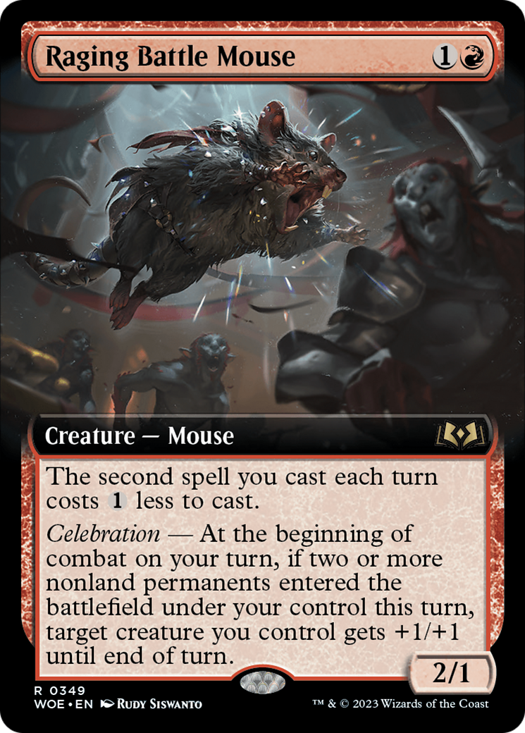 Raging Battle Mouse (Extended Art) [Wilds of Eldraine] | Red Riot Games CA