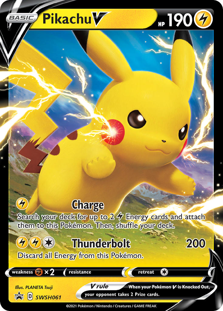 Pikachu V (SWSH061) (Jumbo Card) [Sword & Shield: Black Star Promos] | Red Riot Games CA