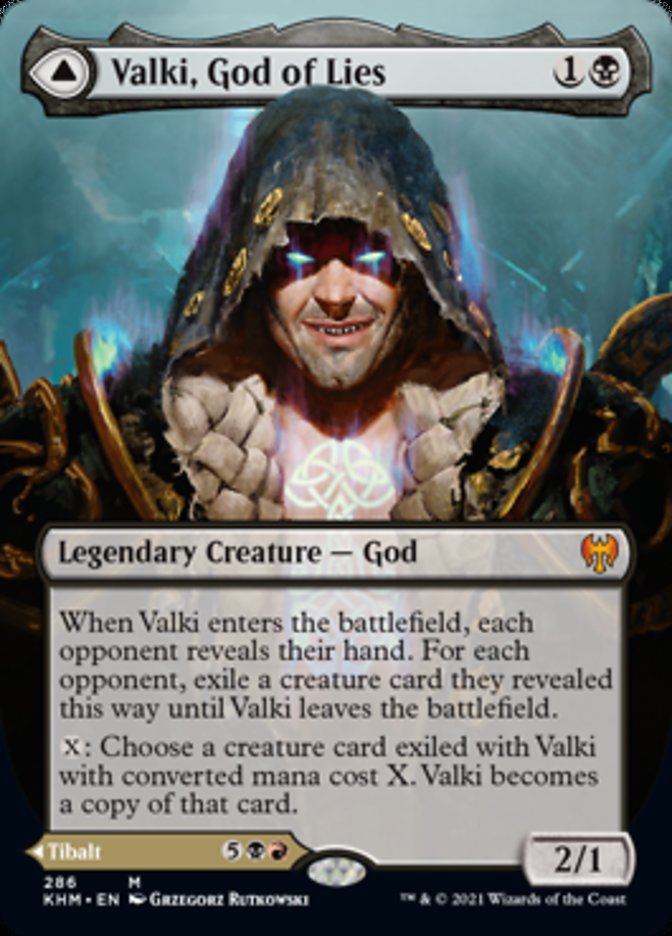 Valki, God of Lies // Tibalt, Cosmic Impostor (Borderless) [Kaldheim] | Red Riot Games CA