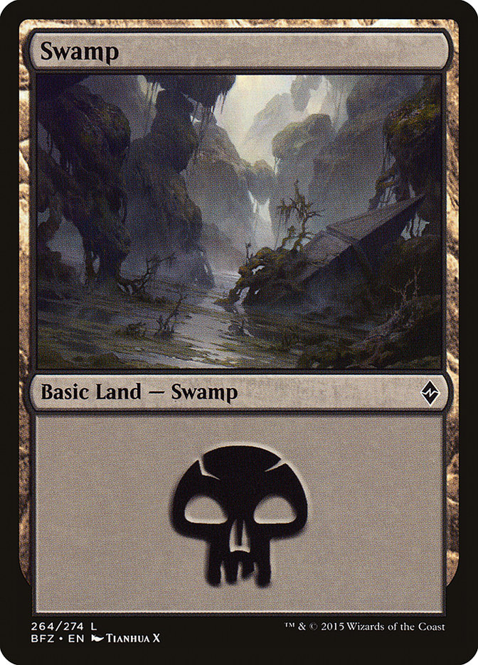 Swamp (264) [Battle for Zendikar] | Red Riot Games CA