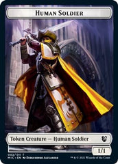 Eldrazi Spawn // Human Soldier Double-Sided Token [Innistrad: Midnight Hunt Commander Tokens] | Red Riot Games CA