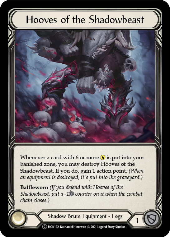 Hooves of the Shadowbeast [U-MON122-RF] (Monarch Unlimited)  Unlimited Rainbow Foil | Red Riot Games CA