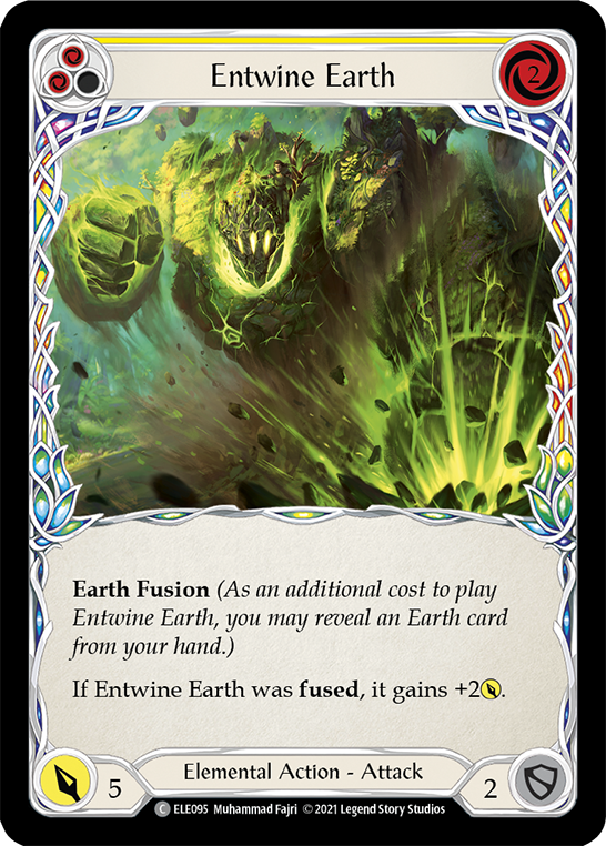 Entwine Earth (Yellow) [ELE095] (Tales of Aria)  1st Edition Rainbow Foil | Red Riot Games CA