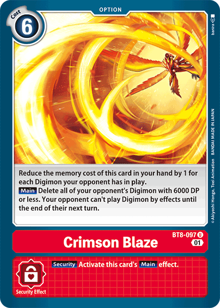 Crimson Blaze [BT8-097] [New Awakening] | Red Riot Games CA