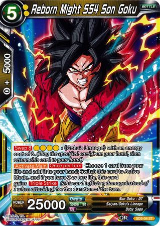 Reborn Might SS4 Son Goku (Starter Deck - The Crimson Saiyan) (SD5-04) [Colossal Warfare] | Red Riot Games CA