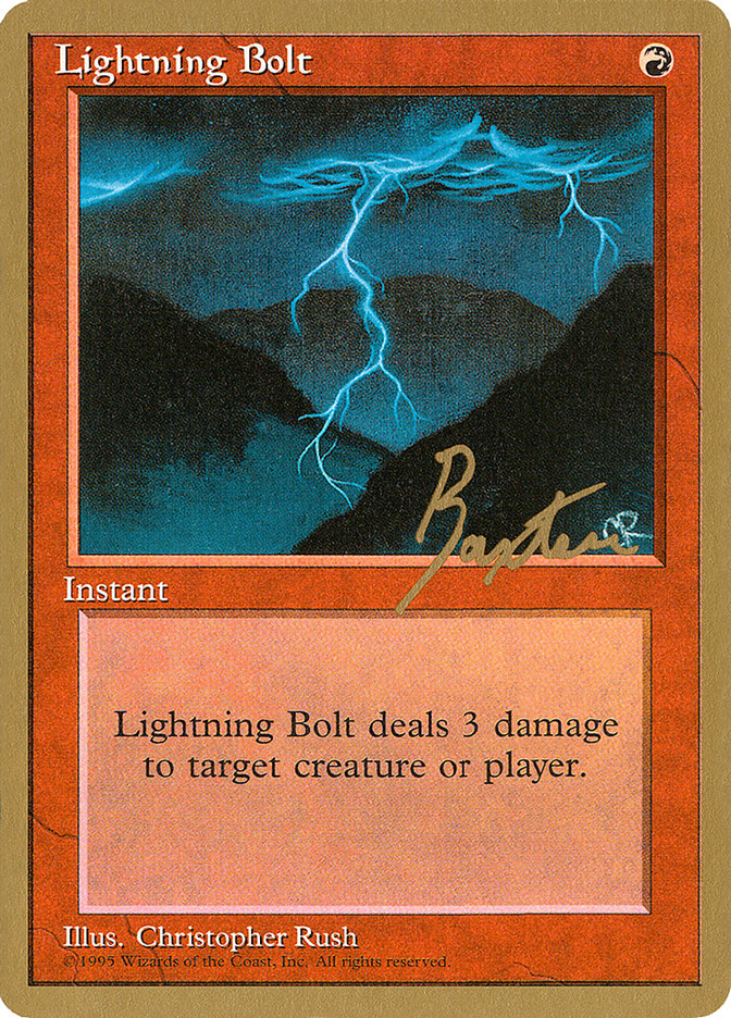 Lightning Bolt (George Baxter) [Pro Tour Collector Set] | Red Riot Games CA