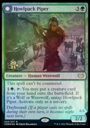 Howlpack Piper // Wildsong Howler [Innistrad: Crimson Vow Prerelease Promos] | Red Riot Games CA