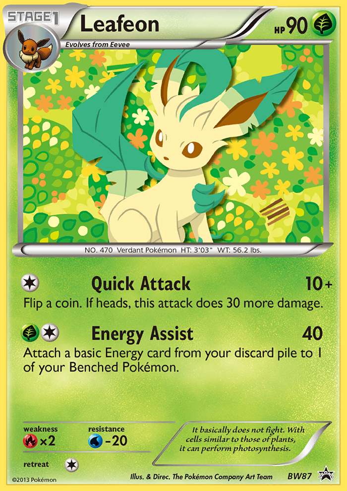 Leafeon (BW87) [Black & White: Black Star Promos] | Red Riot Games CA