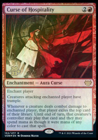 Curse of Hospitality [Innistrad: Crimson Vow Prerelease Promos] | Red Riot Games CA