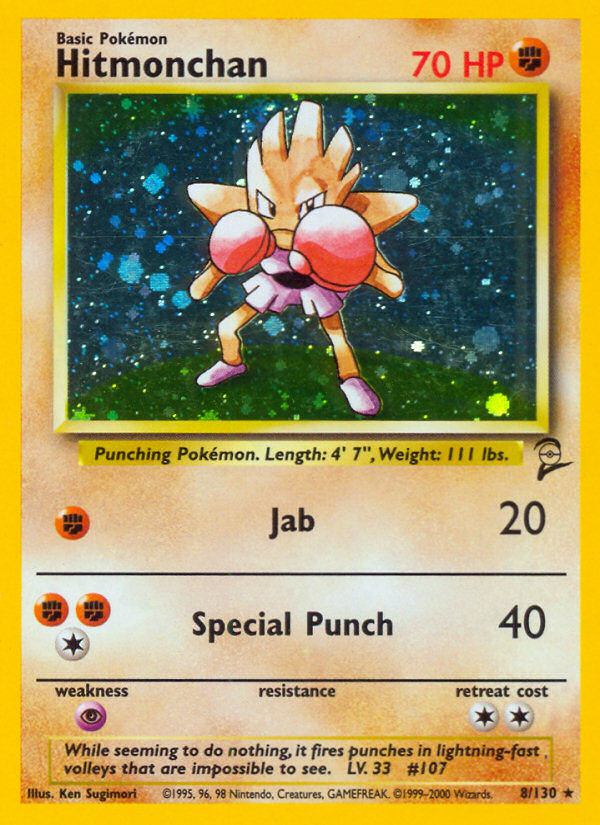 Hitmonchan (8/130) [Base Set 2] | Red Riot Games CA