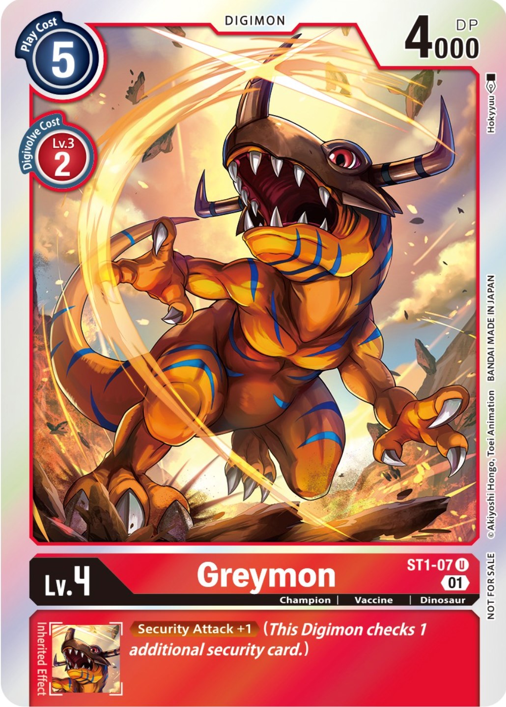 Greymon [ST1-07] (ST-11 Special Entry Pack) [Starter Deck: Gaia Red Promos] | Red Riot Games CA