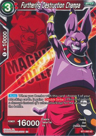 Furthering Destruction Champa (BT1-005) [Magnificent Collection Forsaken Warrior] | Red Riot Games CA