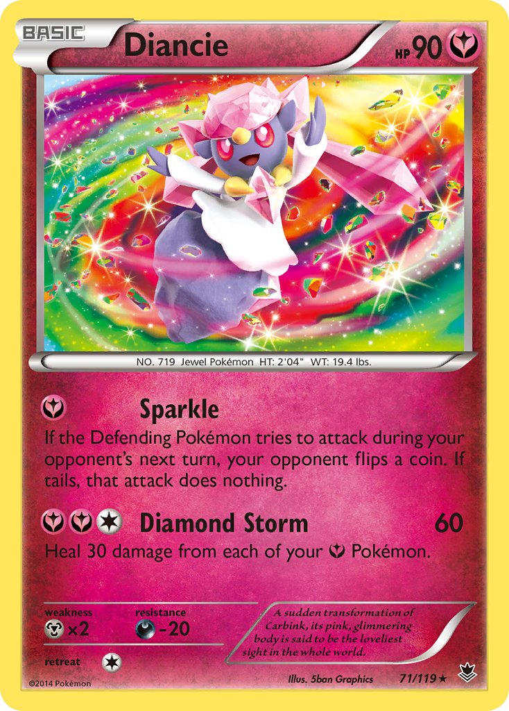 Diancie (71/119) [XY: Phantom Forces] | Red Riot Games CA