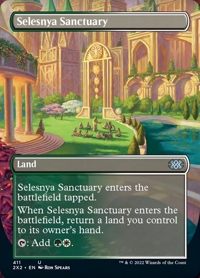 Selesnya Sanctuary (Borderless Alternate Art) [Double Masters 2022] | Red Riot Games CA