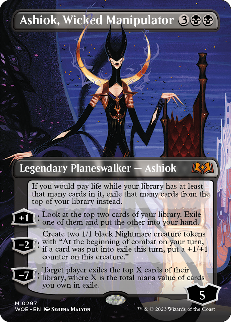 Ashiok, Wicked Manipulator (Borderless Alternate Art) [Wilds of Eldraine] | Red Riot Games CA
