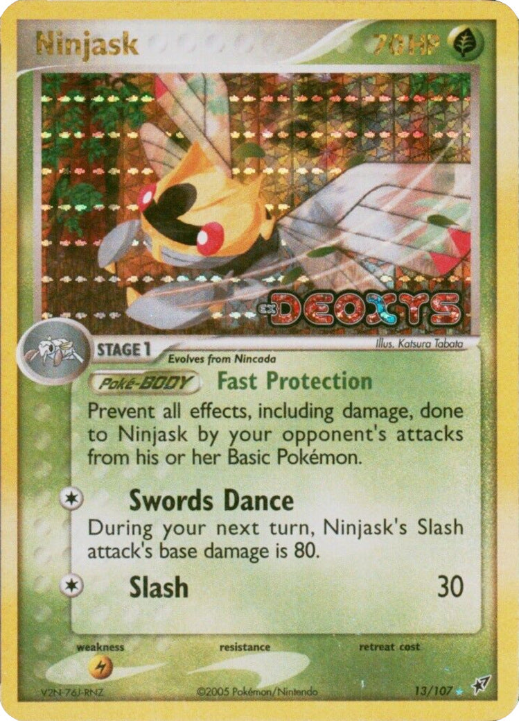 Ninjask (13/107) (Stamped) [EX: Deoxys] | Red Riot Games CA