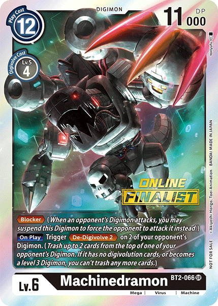 Machinedramon [BT2-066] (Online Finalist) [Release Special Booster Ver.1.0 Promos] | Red Riot Games CA