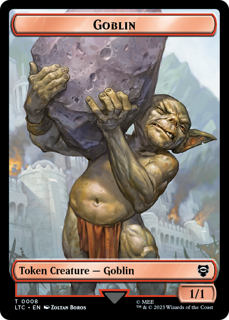 Goblin // Wraith Double-Sided Token [The Lord of the Rings: Tales of Middle-Earth Commander Tokens] | Red Riot Games CA