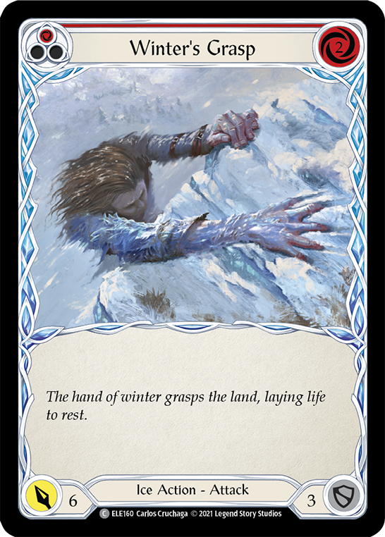 Winter's Grasp (Red) [ELE160] (Tales of Aria)  1st Edition Rainbow Foil | Red Riot Games CA